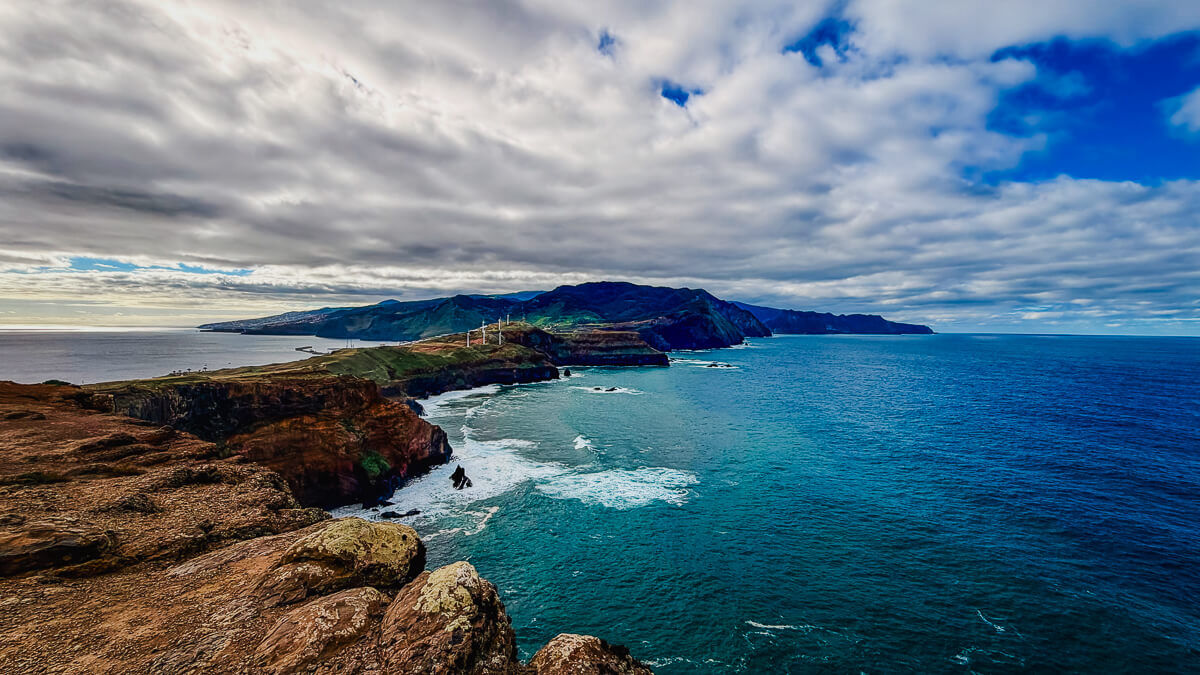 North and westside of madeira with landscape and ocean